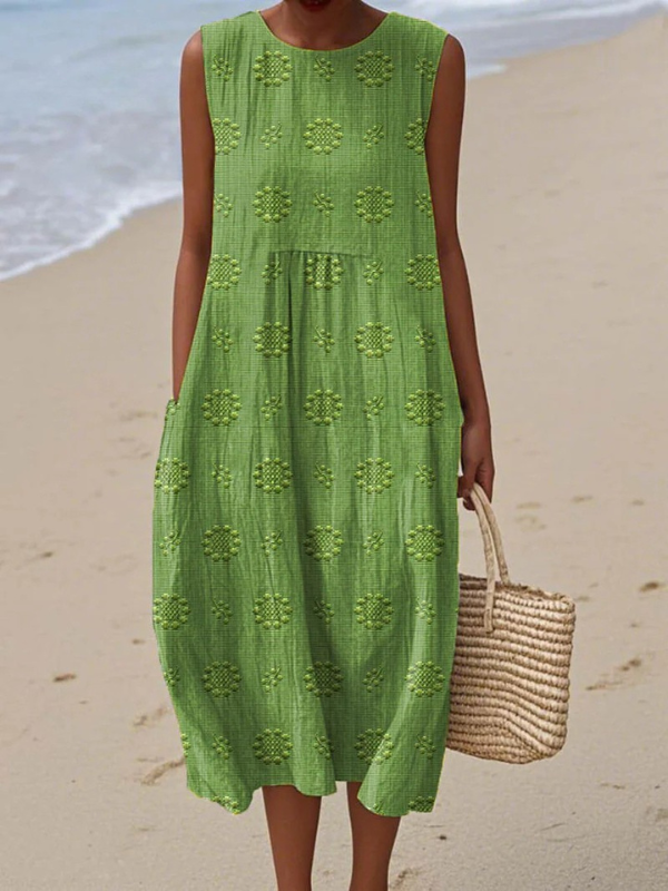 Vestido midi estampado Sara