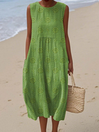 Rose Vestido midi bordado