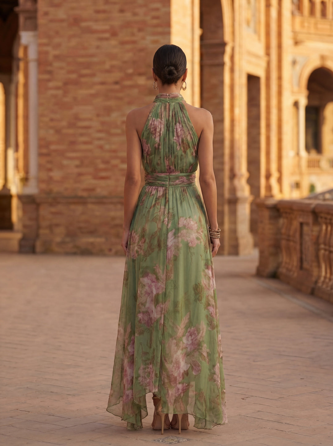 Olivia | Vestido maxi de gasa