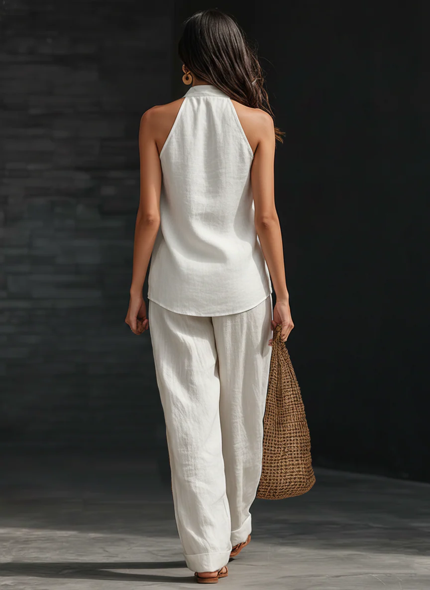 Ensemble sans manches Zoë avec pantalon large
