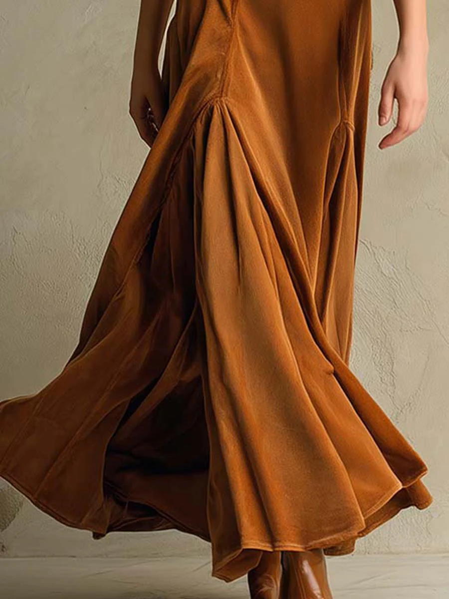 Vestido longo de veludo Vivienne
