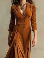 Vestido longo de veludo Vivienne