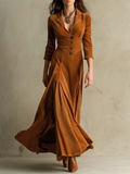 Vestido longo de veludo Vivienne