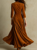 Vestido longo de veludo Vivienne