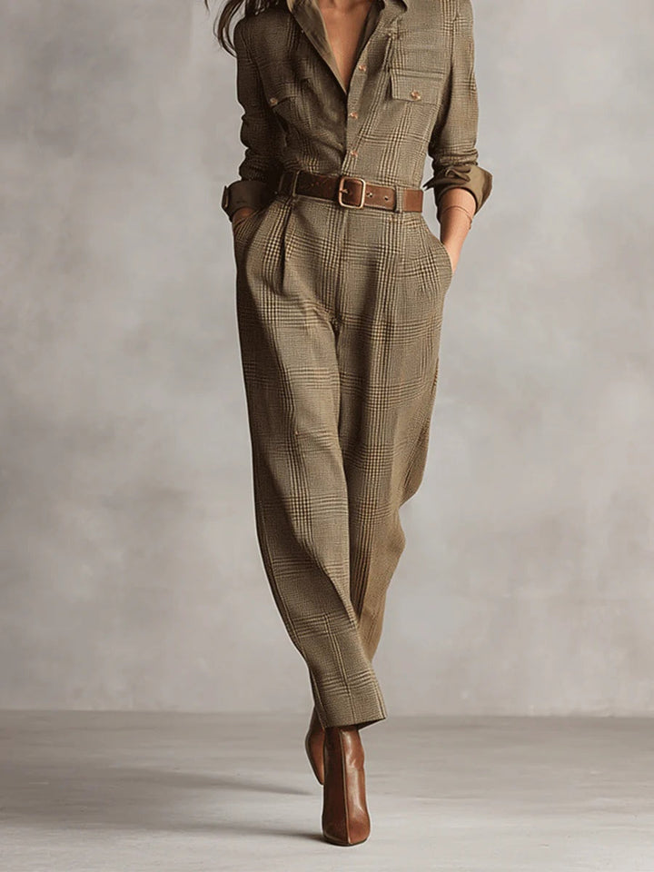 Macacão Utilitário Samantha em Tweed