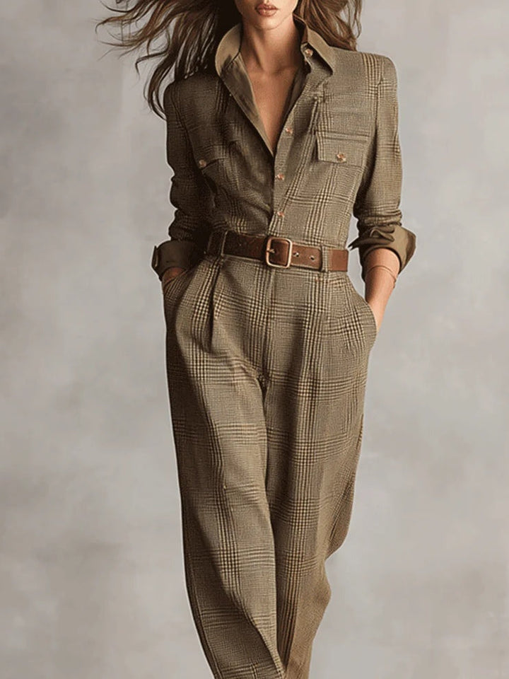 Macacão Utilitário Samantha em Tweed