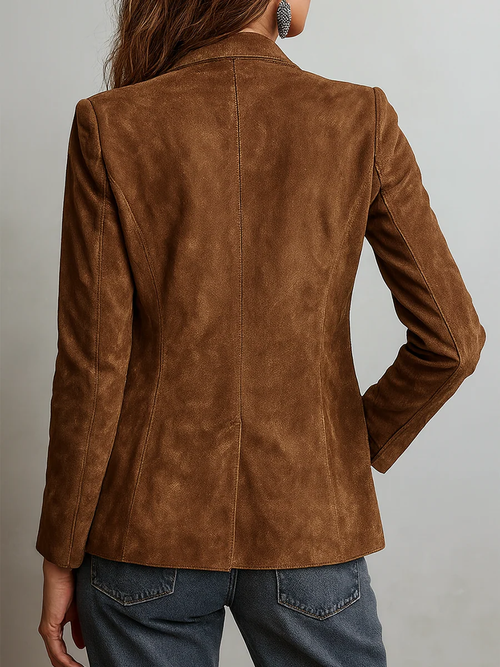 Christine - Women’s Vintage Brown Blazer
