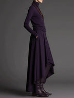 Conjunto de top de cuello alto y falda asimétrica Lilac