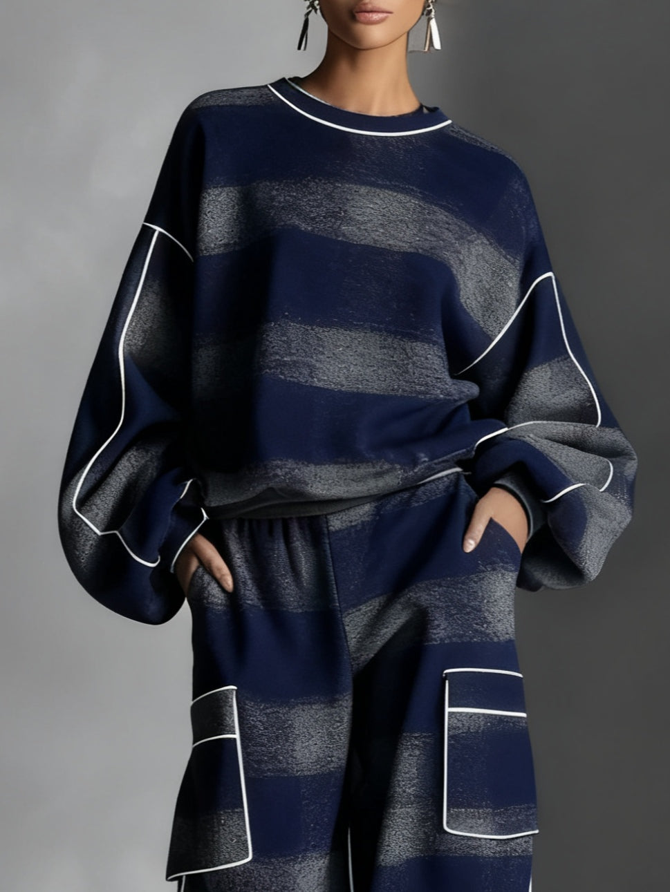 Conjunto Moletom Xadrez e Calças Avery