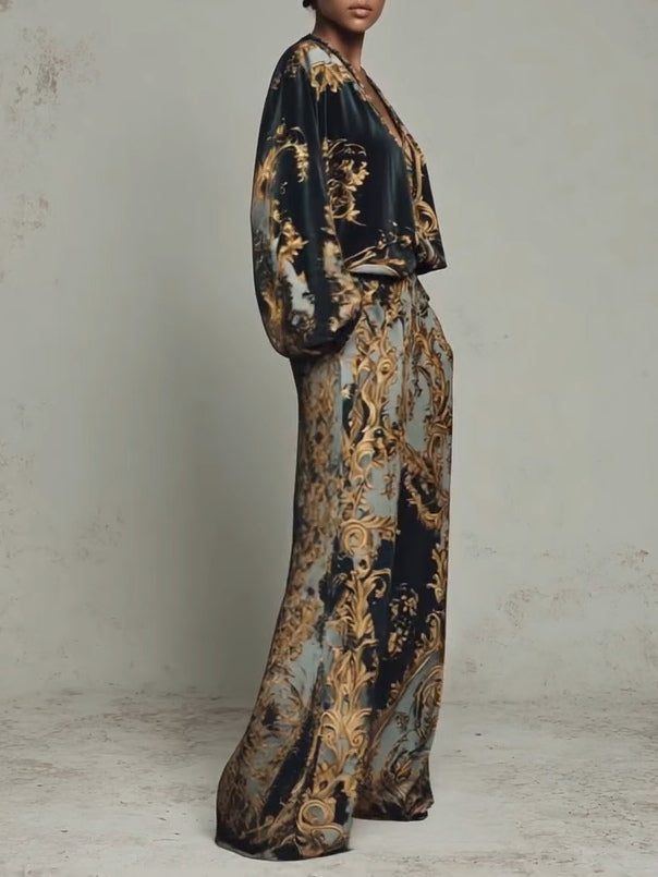 Traje con Estampado Floral Barroco Isabella