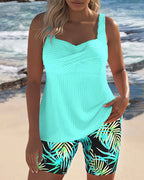 Daphne - Favorecedor conjunto de tankini acanalado