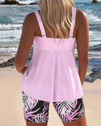 Daphne - Favorecedor conjunto de tankini acanalado