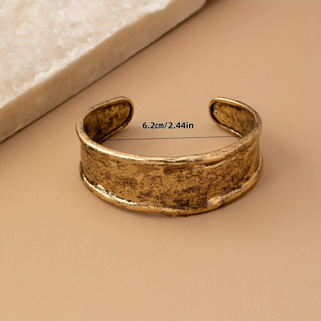 Vintage Style Minimalist Adjustable Zinc Alloy Open Bracelet