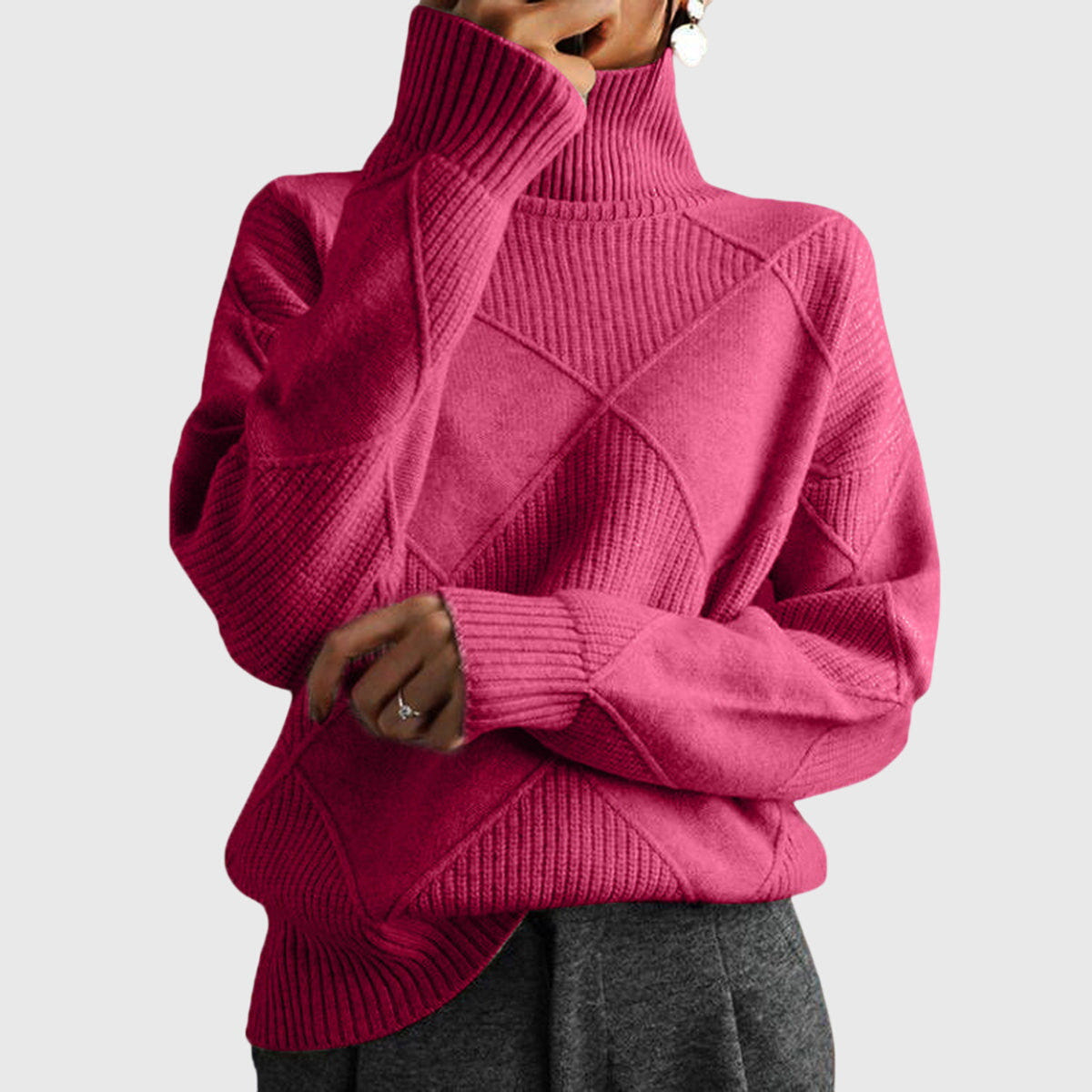 Angela™ - Suéter de gola alta