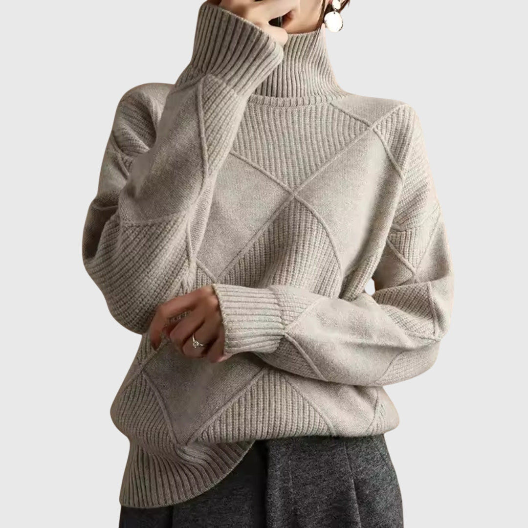 Angela™ - Suéter de gola alta