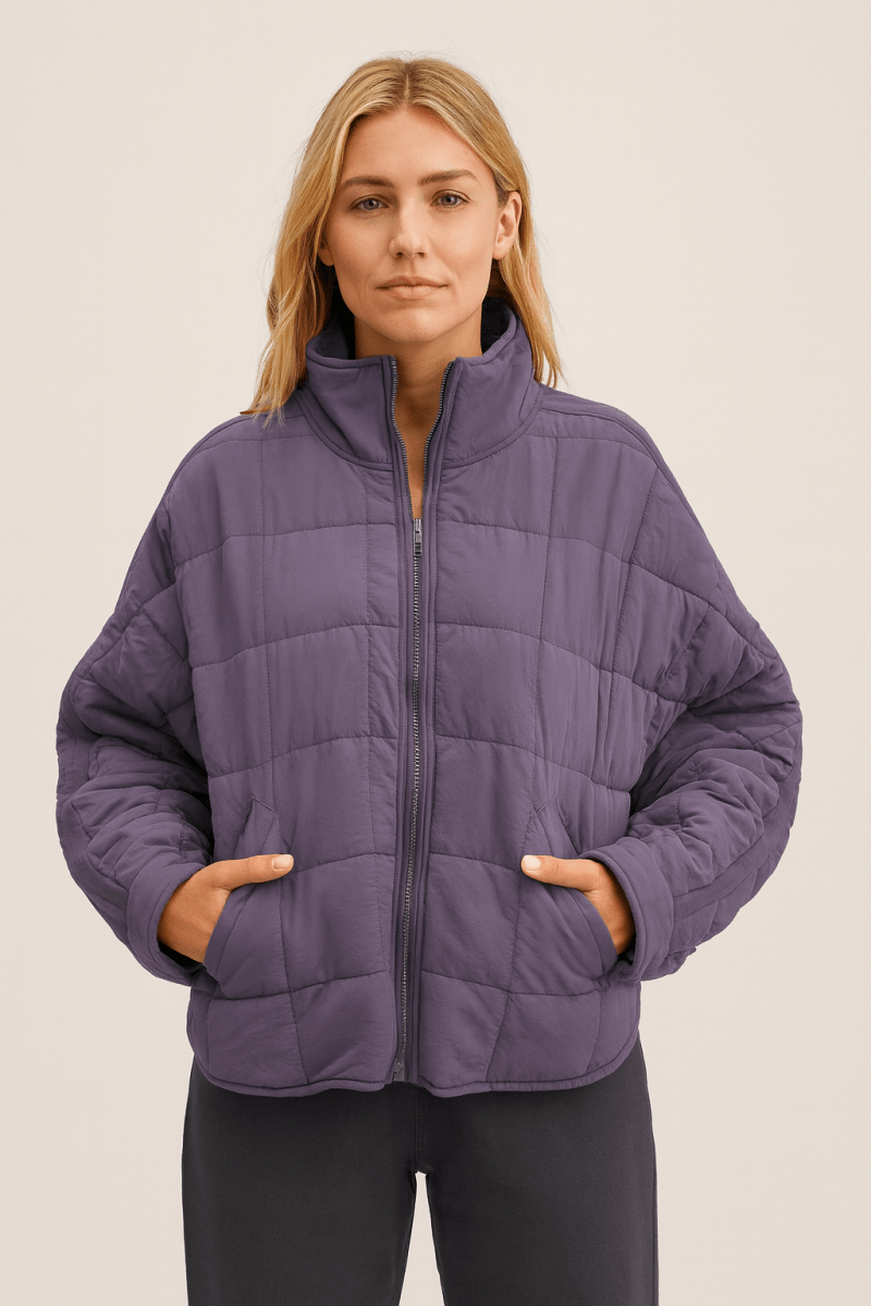 April – Lightweight Compact Zip Puffer Jacket