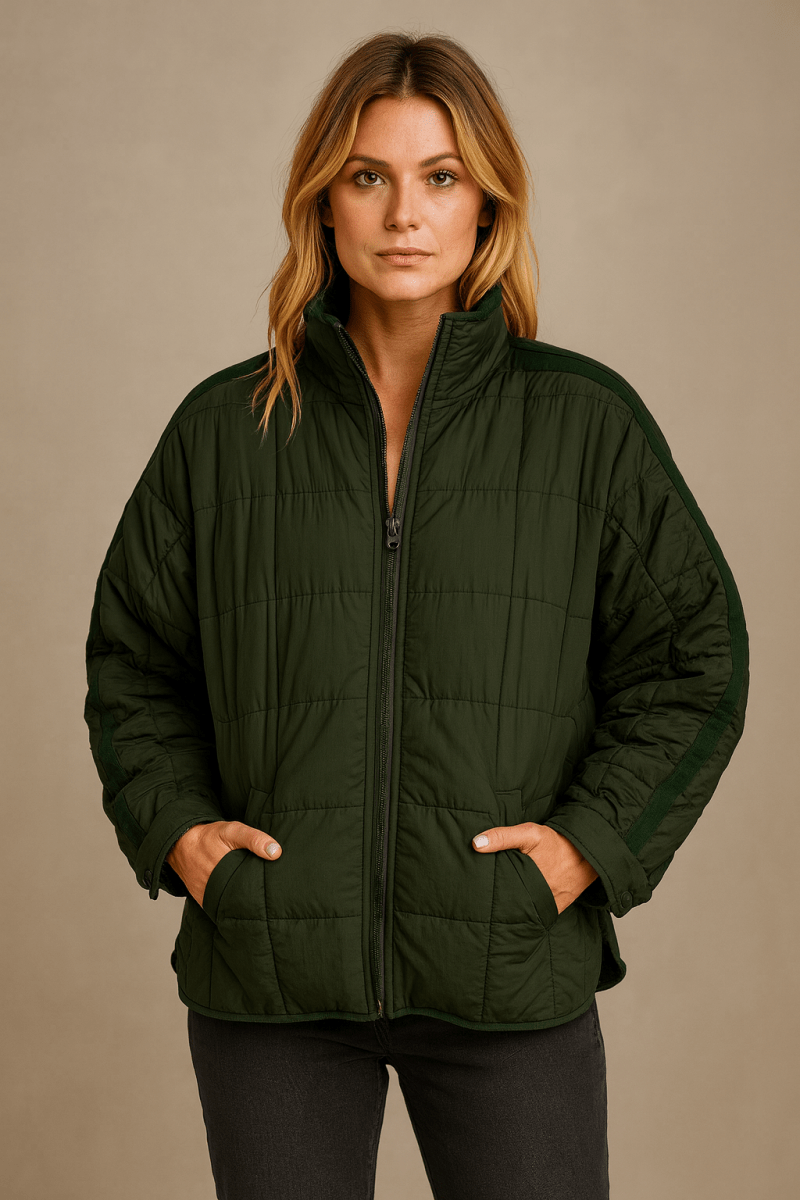 April – Lightweight Compact Zip Puffer Jacket