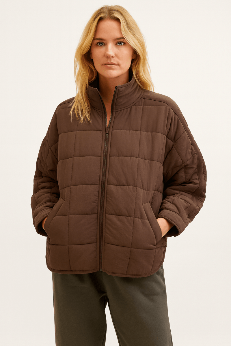 April – Lightweight Compact Zip Puffer Jacket