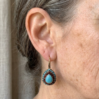 Boucles d'oreilles vintage en cristal en forme de goutte