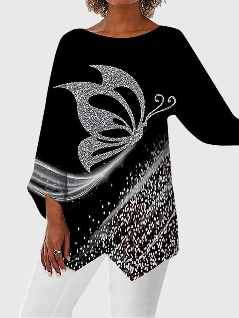 Alayah™ | Blusa elegante com gola redonda