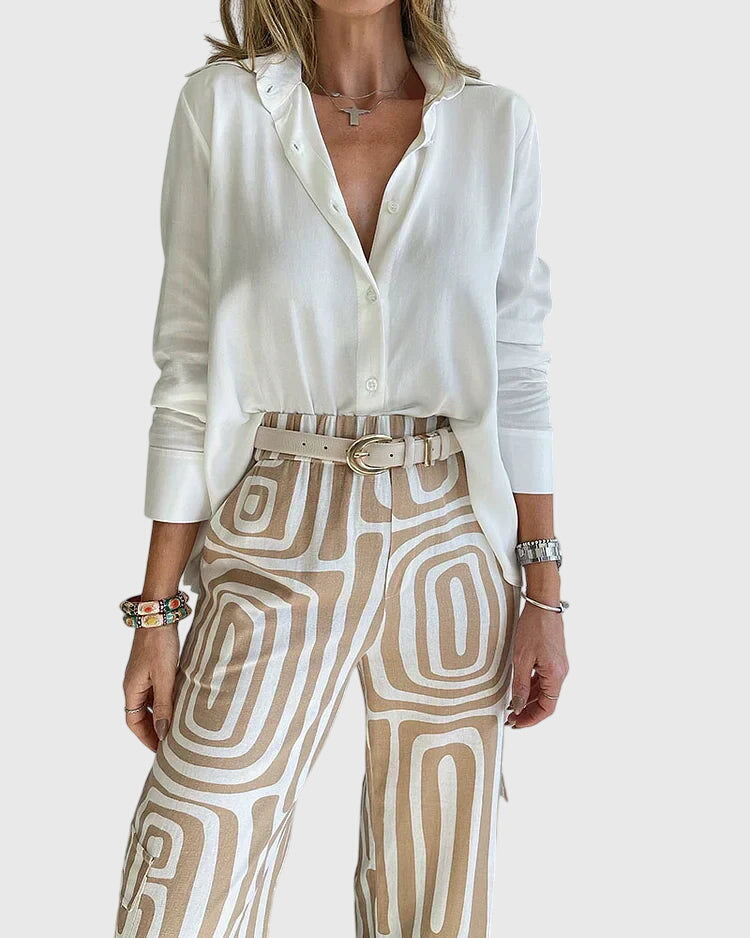 Emilia | Pantalon élégant + blouse et ceinture offertes