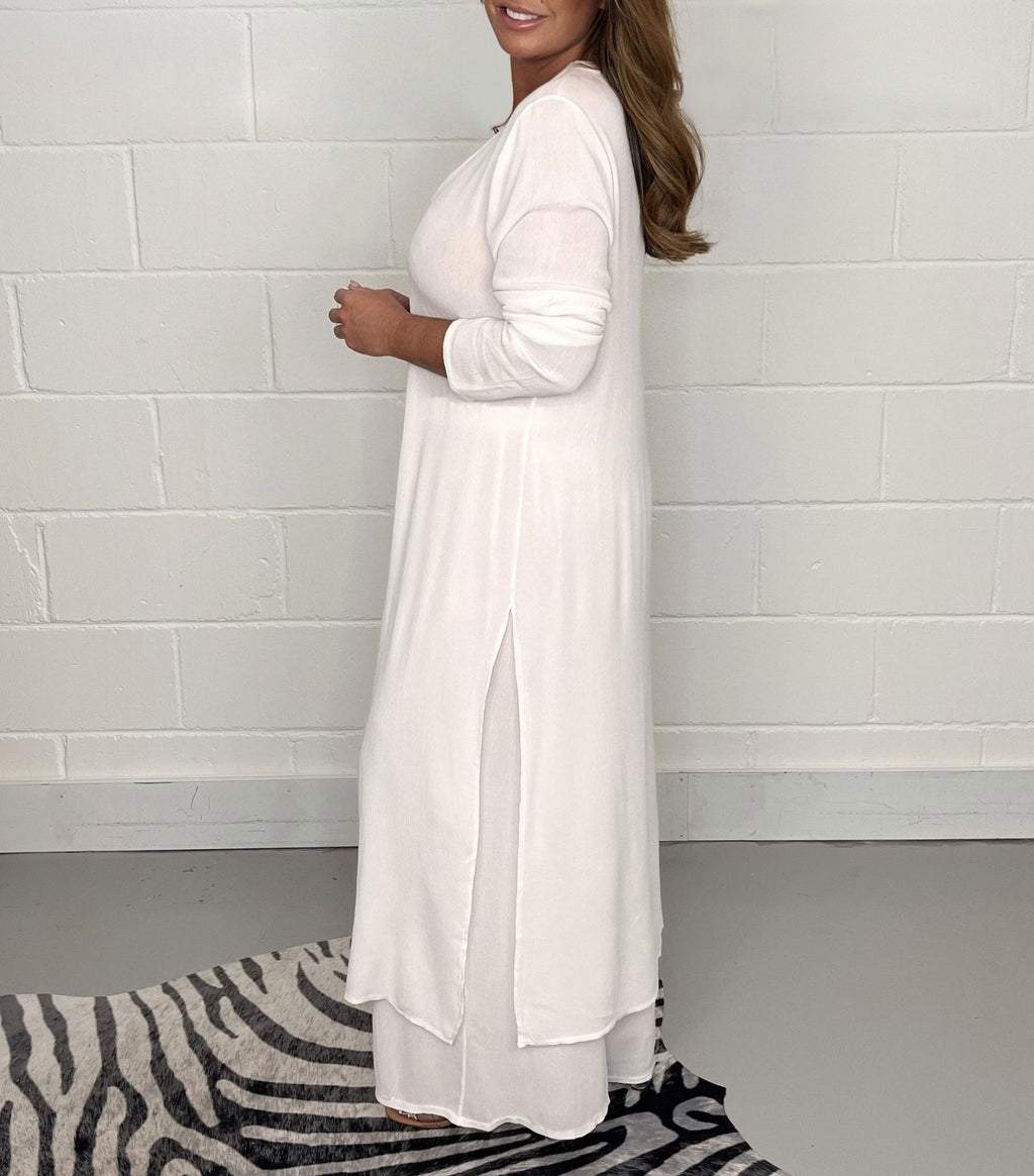 Ensemble décontracté Sofia avec haut long et pantalon assorti