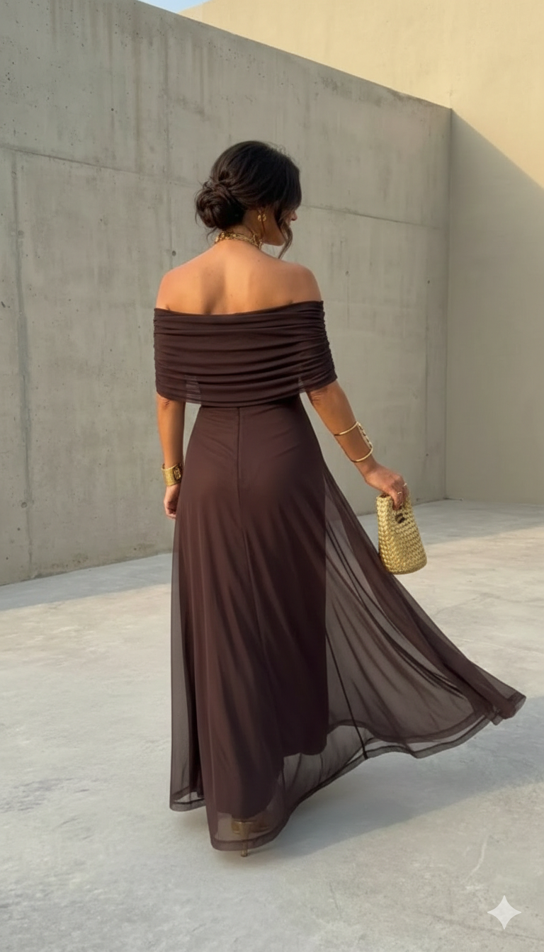 Uma | Vestido ancho fluido con diseño elegante