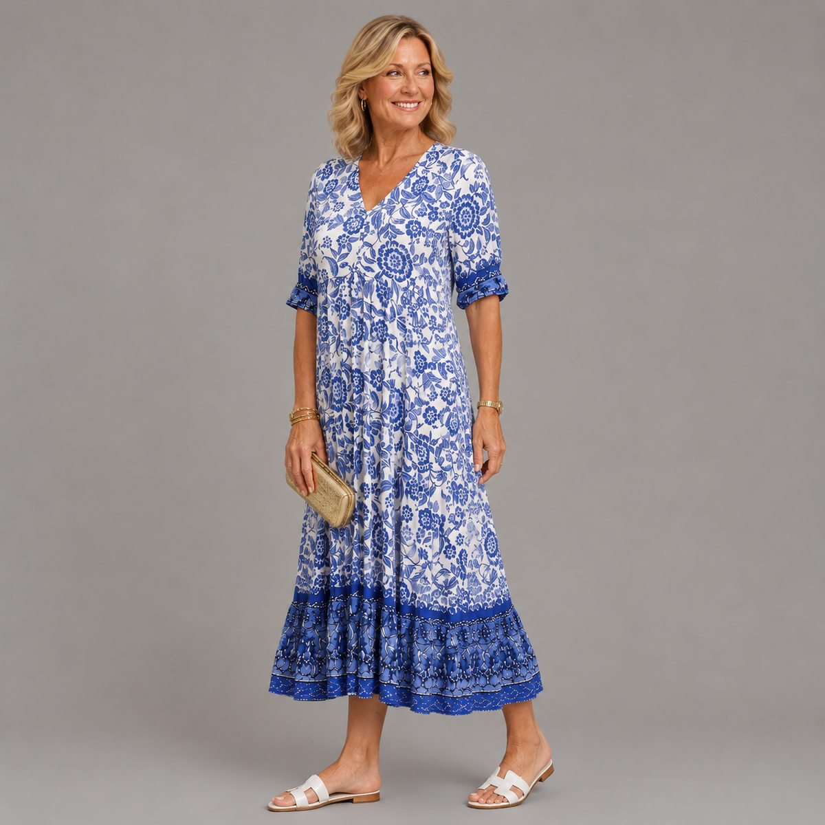 Keisha | Prenda floral elegante con escote en V