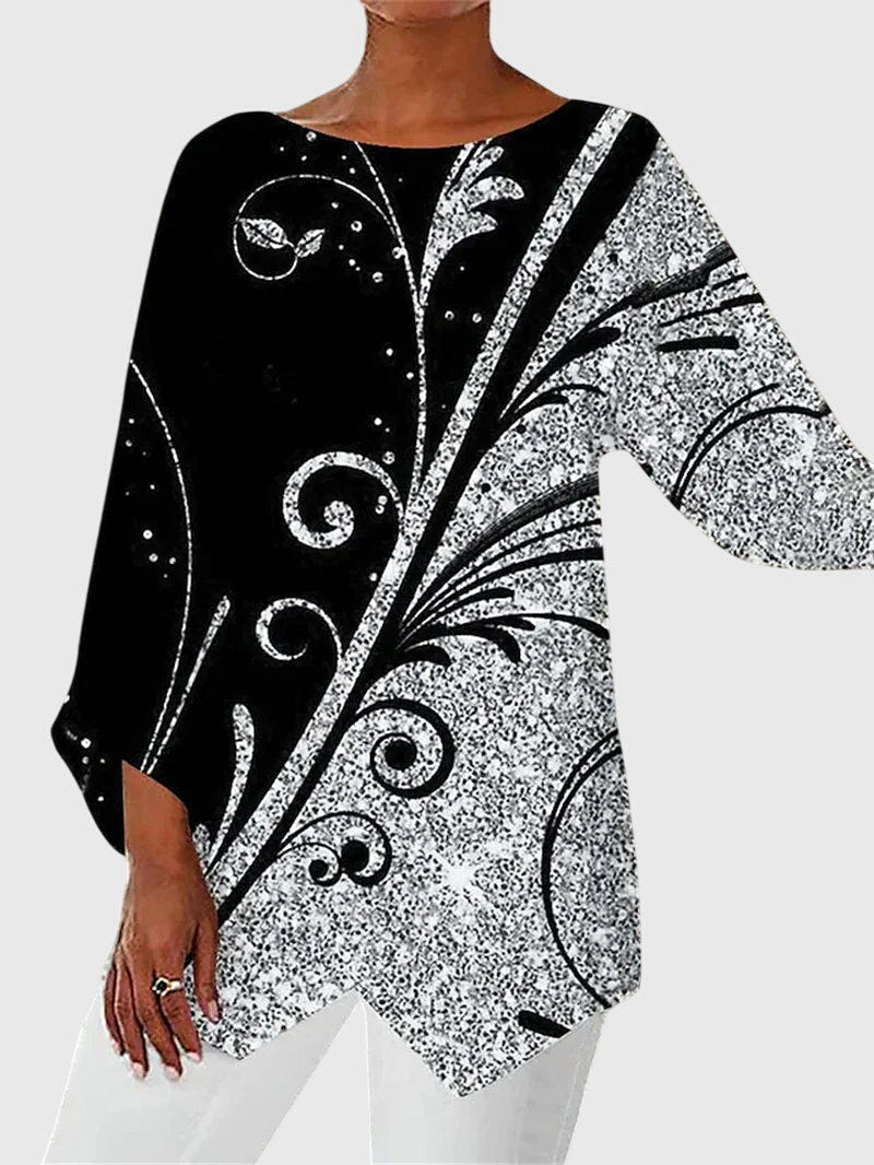 Alayah | Elegant Crew Neck Top