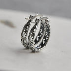 Pendientes de aro con runas celtas irlandesas de estilo vintage