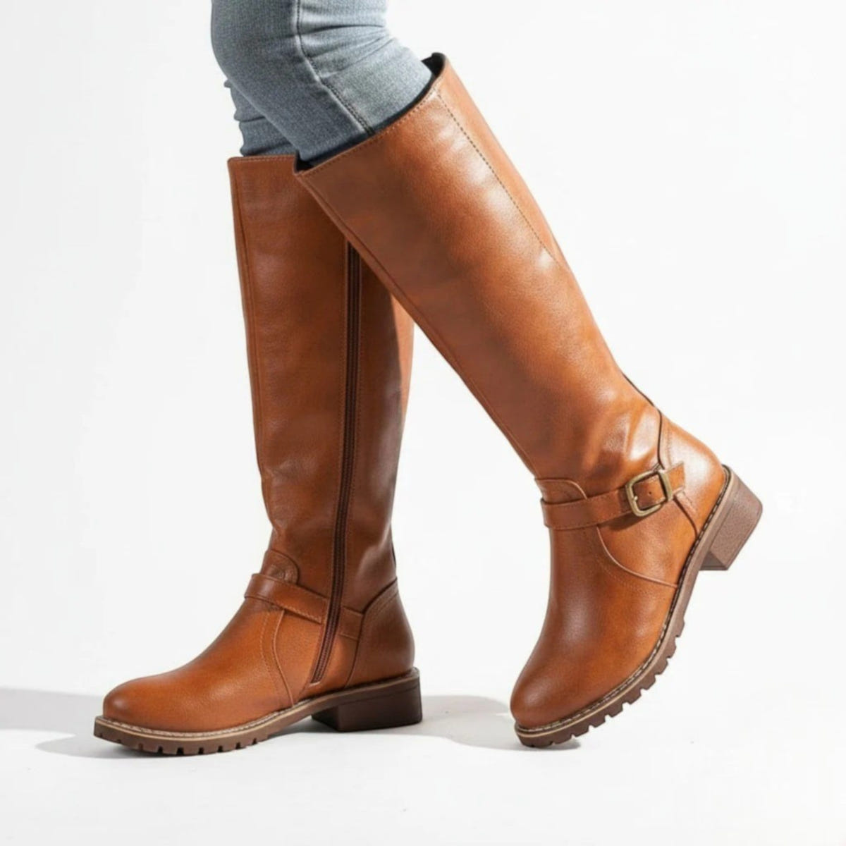 Stella™ | Botas femininas de cano alto com fivela