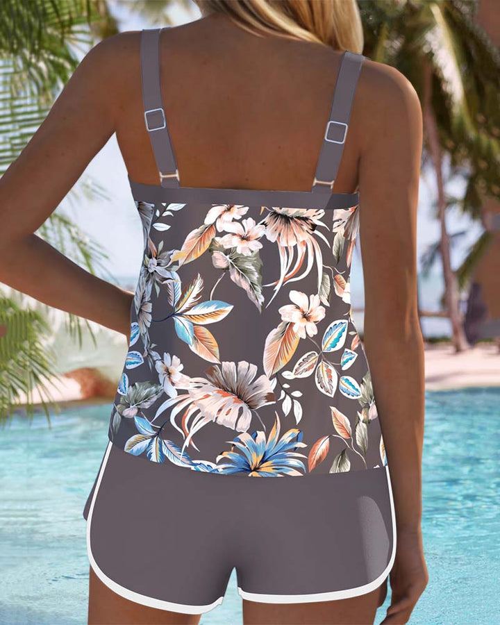 Rachelle - Conjunto de tankini floral refinado