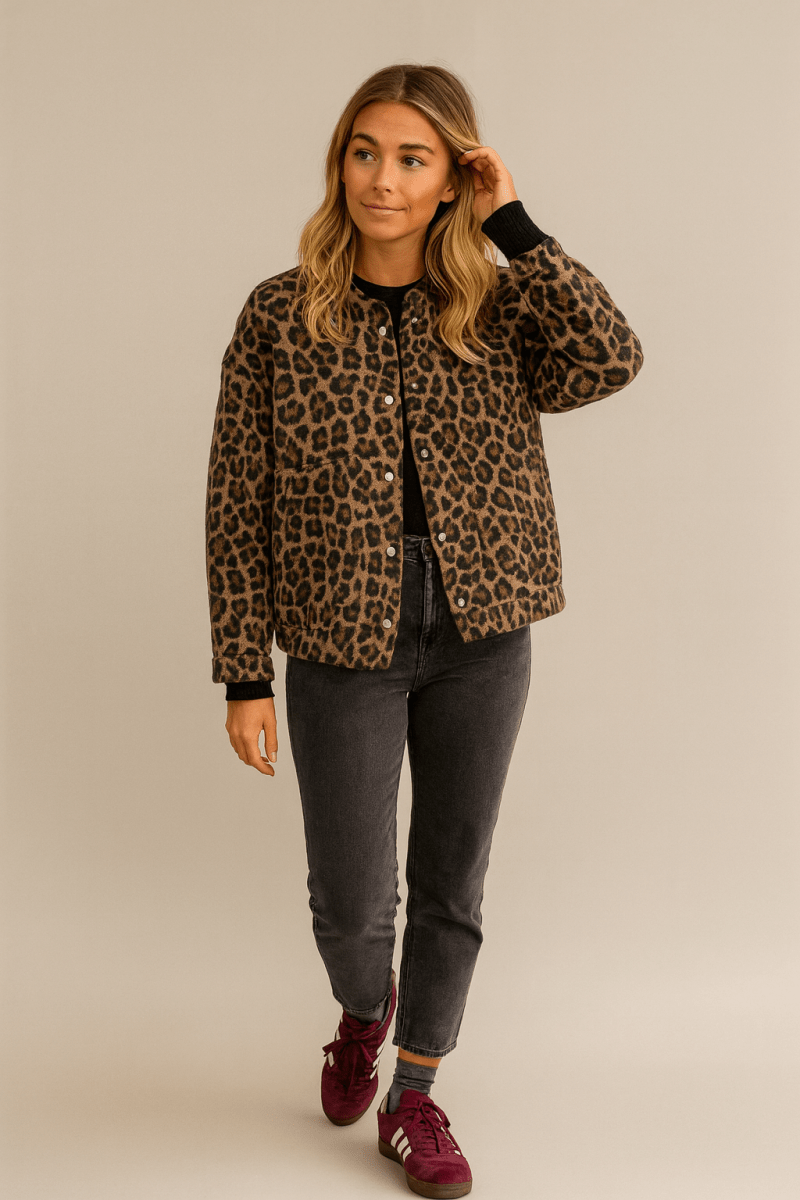 Charlene | Veste à imprimé léopard