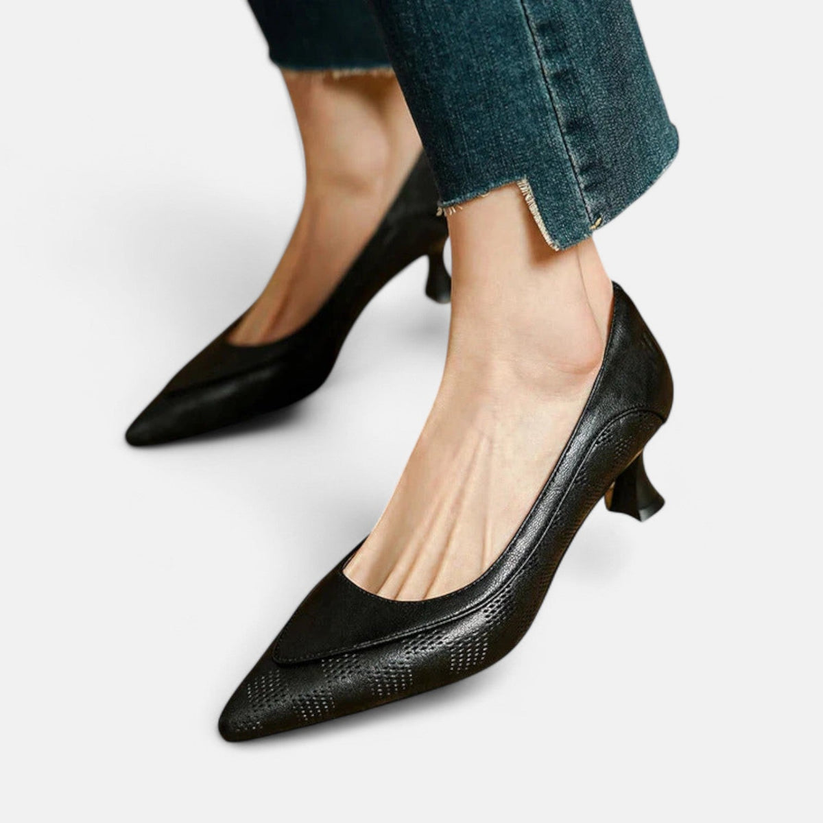 Zapatos de tacón de cuero Amara