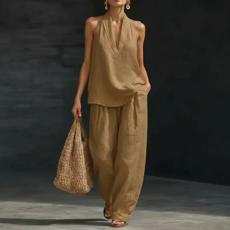 Zoë™ Conjunto sin mangas con pantalones anchos