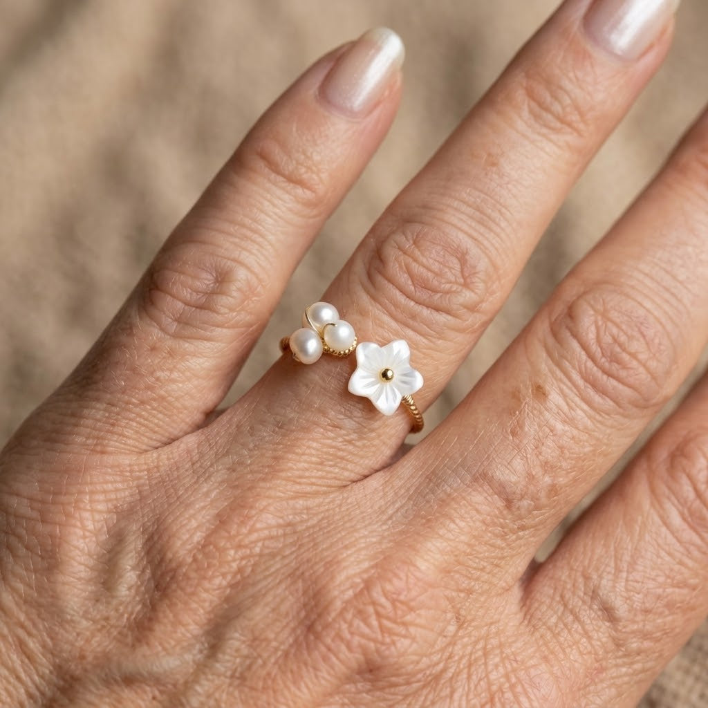 Delicate Artisan Gold Ring