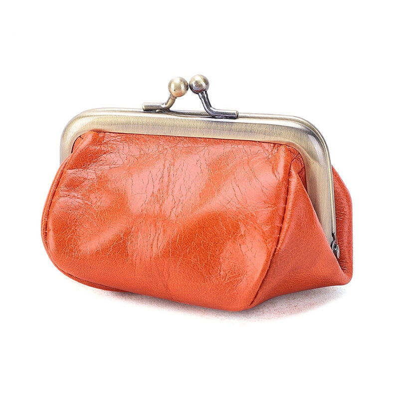 Vintage Literary Leather Ladies Coin Purse
