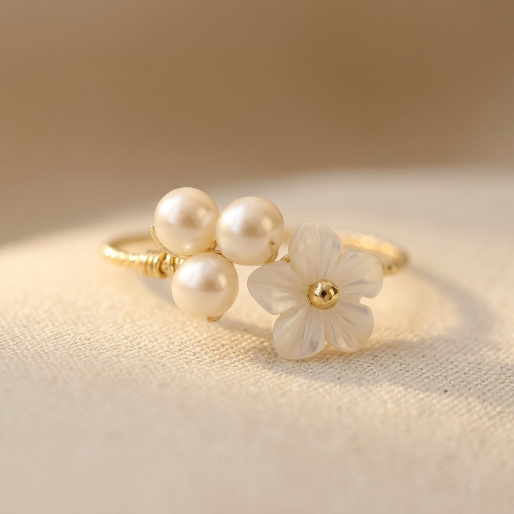 Delicate Artisan Gold Ring