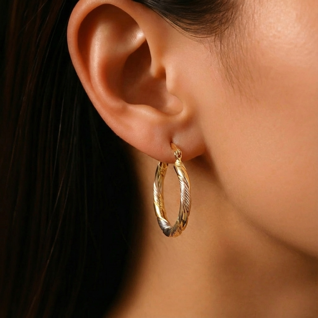 Pendientes vintage de aro redondo