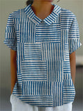 Amelia | Camisa de patchwork a rayas