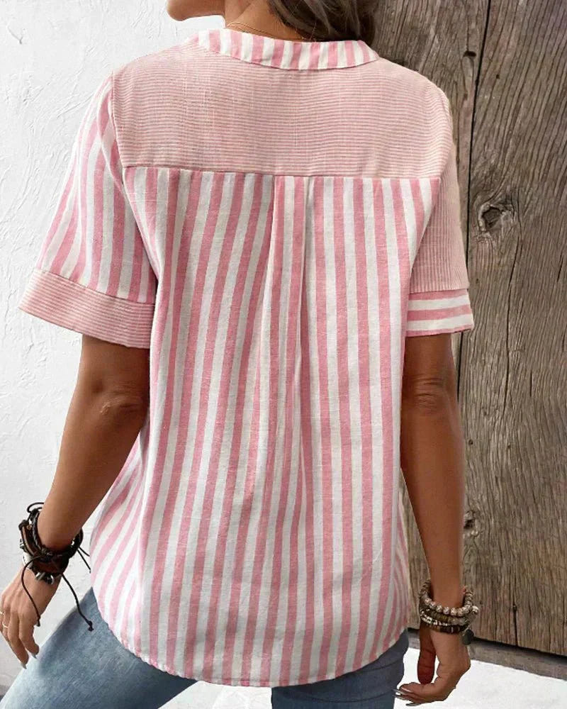 Lila | Blouse douce à rayures