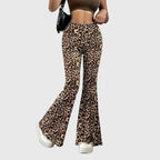 Pantalones acampanados de leopardo