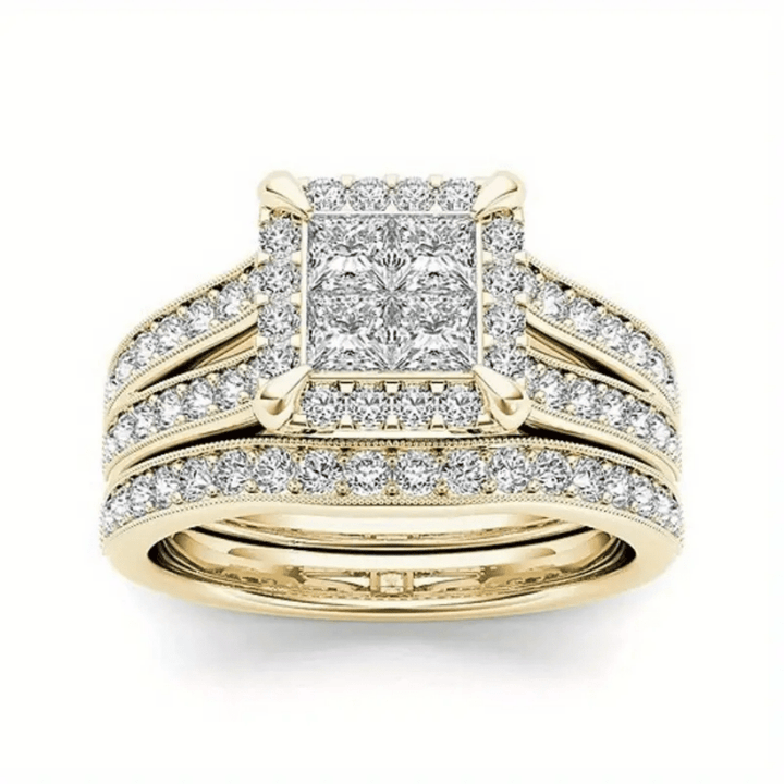 Elegant Vintage Stackable Zirconia Bridal Ring
