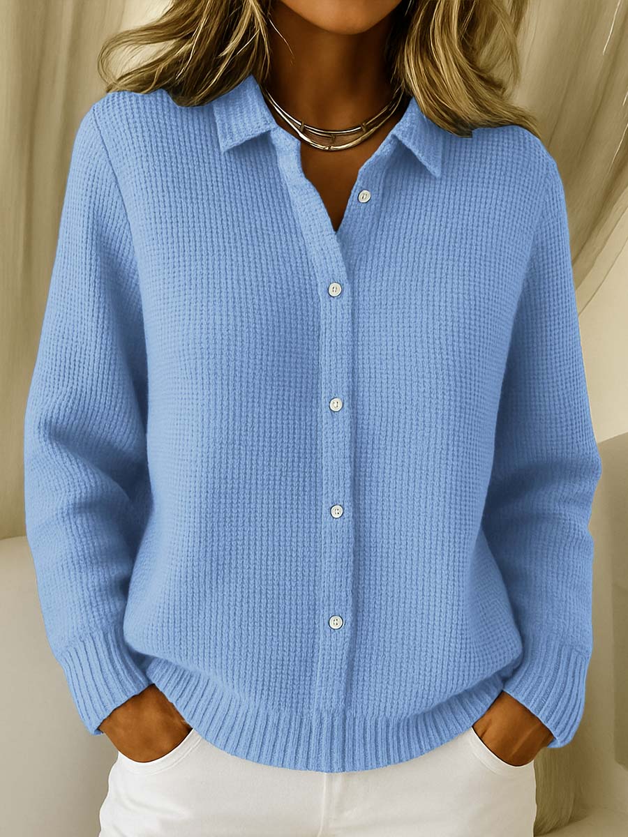 Katrina – Cardigan boutonné en maille texturée