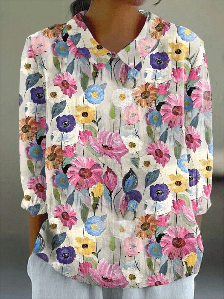 Jill | Blusa floral artística
