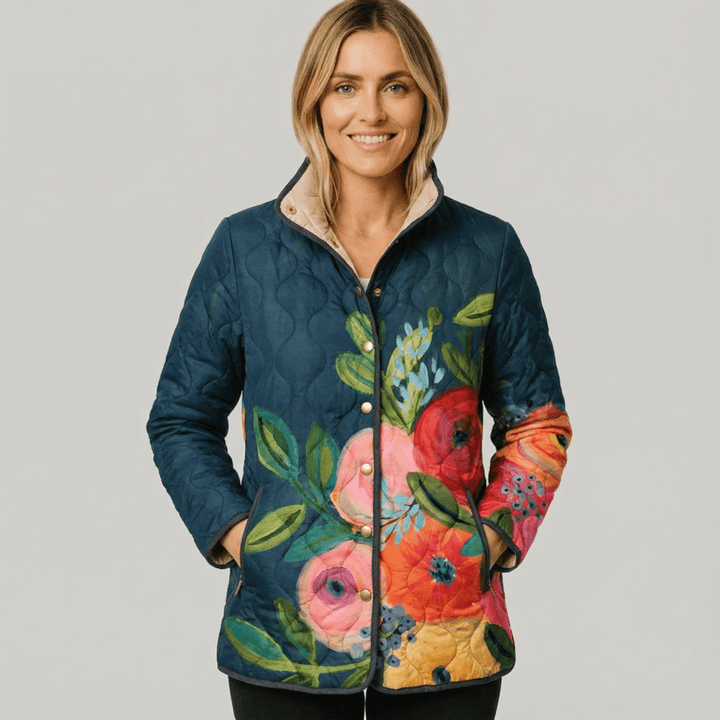 ELINA | CHAQUETA QUILTED CON ESTAMPADO FLORAL VINTAGE