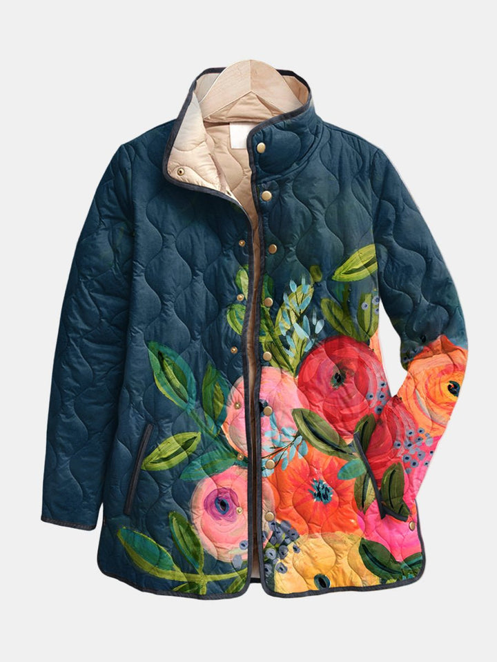 ELINA | CHAQUETA QUILTED CON ESTAMPADO FLORAL VINTAGE