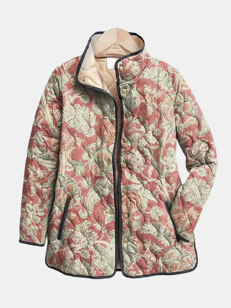 Naya | Vintage Floral Casual Quilted Jacket