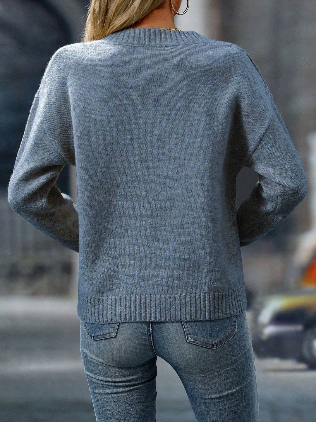 Aurelia™ | Effortless V-Neck Knit Sweater