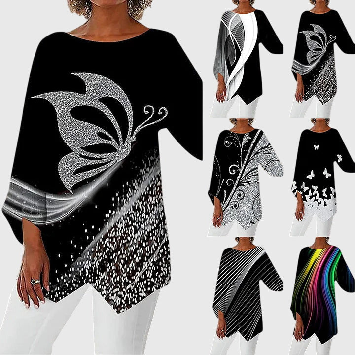 Alayah™ | Blusa elegante com gola redonda